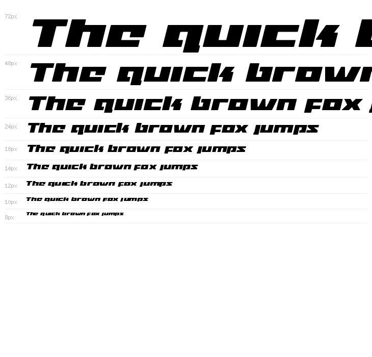 Turbo Charge Italic Waterfall