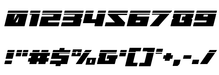 Turbo Charge Laser Italic Font OTHER CHARS