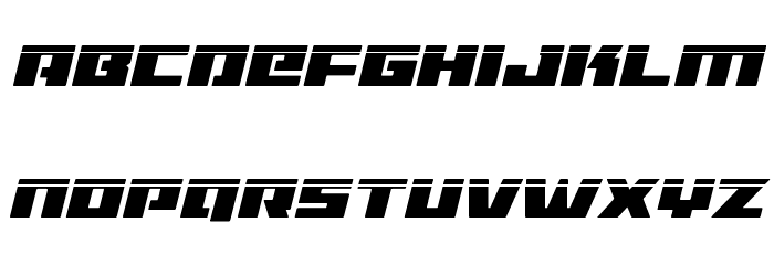 Turbo Charge Laser Italic 字体 大写