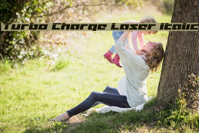Turbo Charge Laser Italic Font examples