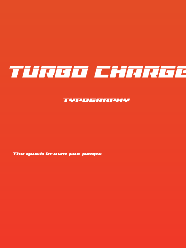 Turbo Charge Laser Italic Poster