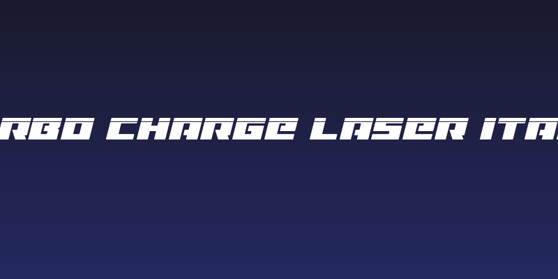 Turbo Charge Laser Italic Social Header
