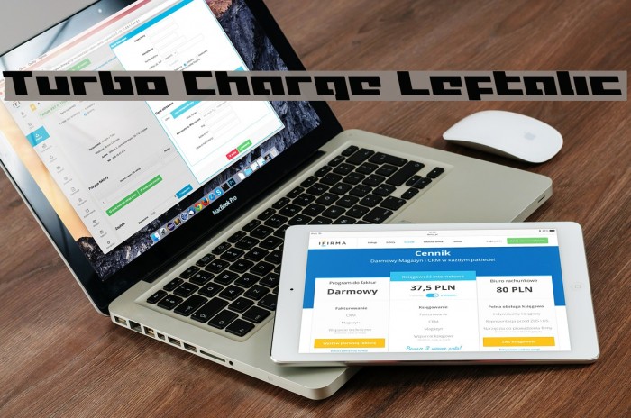 Turbo Charge Leftalic Font examples