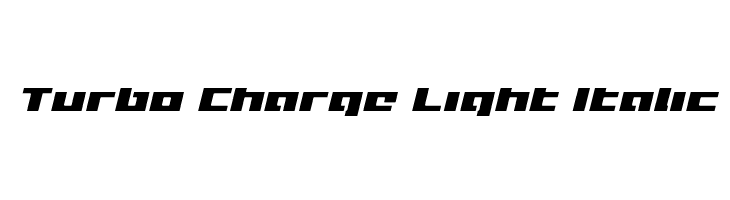 Turbo Charge Light Italic  フリーフォントのダウンロード
