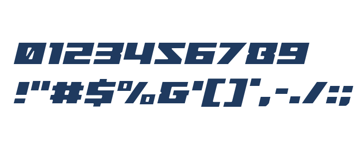 Turbo Charge Light Italic Other Characters
