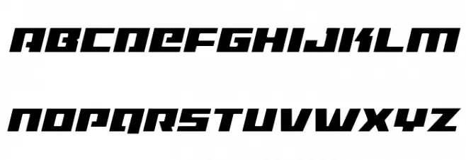 Turbo Charge Light Italic Font UPPERCASE