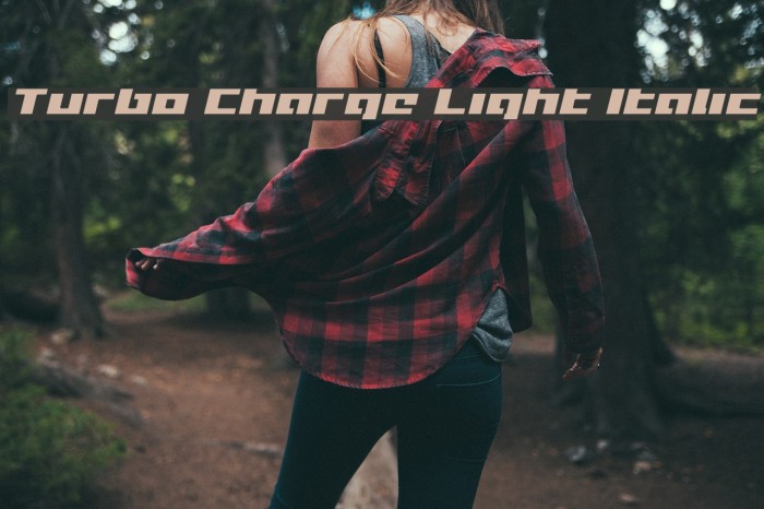 Turbo Charge Light Italic Example 1