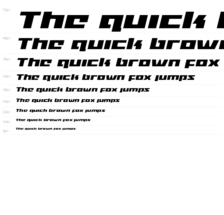 Turbo Charge Light Italic Waterfall