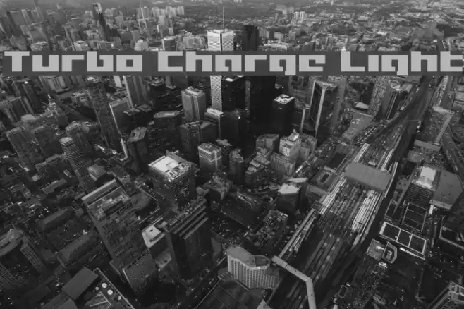 Turbo Charge Light Schriftart examples