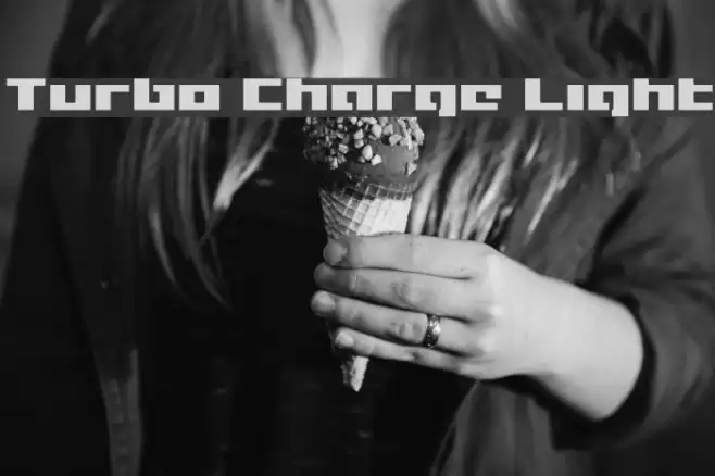 Turbo Charge Light Schriftart examples