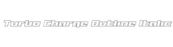 Turbo Charge Outline Italic  Frei Schriftart Herunterladen