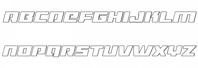 Turbo Charge Outline Italic Polices MAJUSCULES