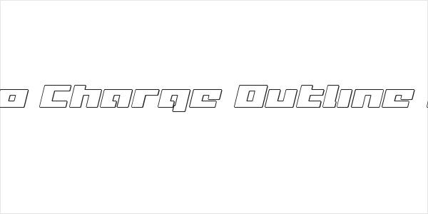 Turbo Charge Outline Italic Logo