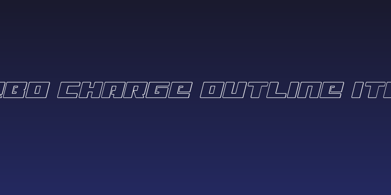 Turbo Charge Outline Italic Social Header