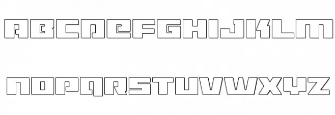 Turbo Charge Outline Font Litere mari