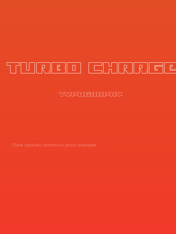 Turbo Charge Outline Poster