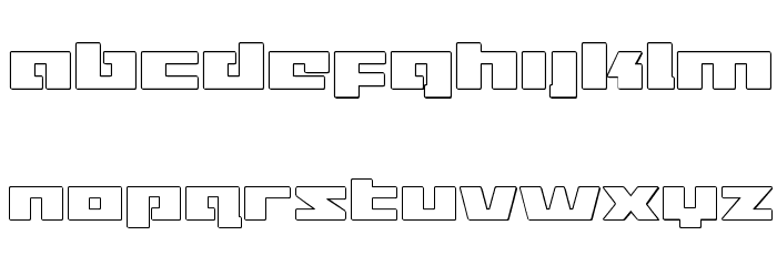 Turbo Charge Outline Font LOWERCASE
