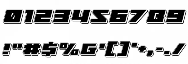 Turbo Charge Punch Italic Font OTHER CHARS