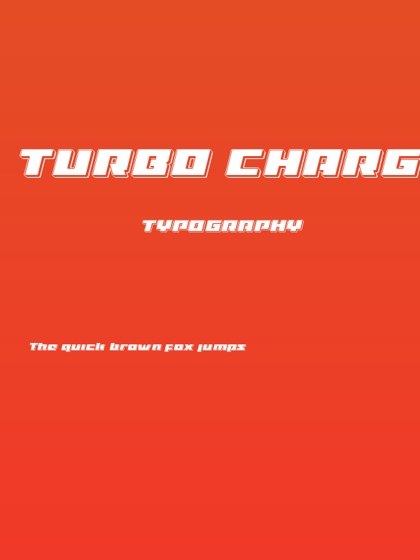 Turbo Charge Punch Italic Poster