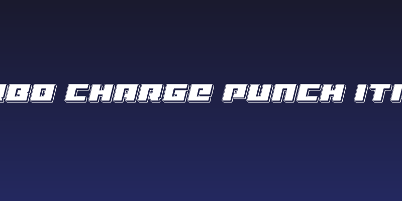 Turbo Charge Punch Italic Social Header