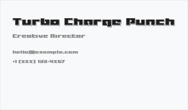 Turbo Charge Punch Business Card