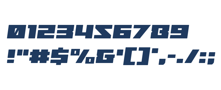 Turbo Charge Semi-Italic Other Characters