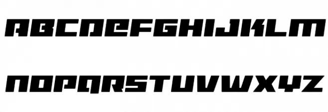 Turbo Charge Semi-Italic Font Litere mari