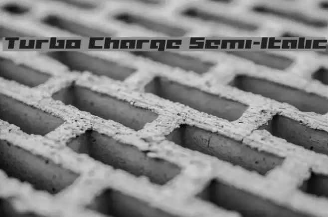 Turbo Charge Semi-Italic Font examples