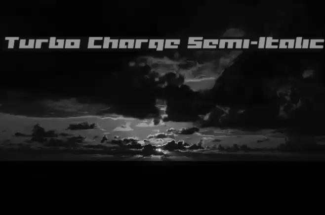 Turbo Charge Semi-Italic Font examples