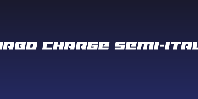 Turbo Charge Semi-Italic Social Header