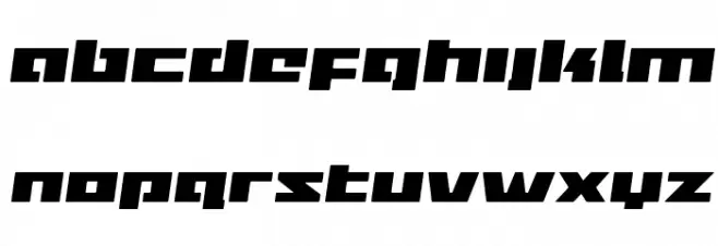 Turbo Charge Semi-Italic Polices MINUSCULES