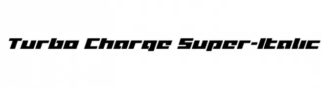 Turbo Charge Super-Italic  フリーフォントのダウンロード