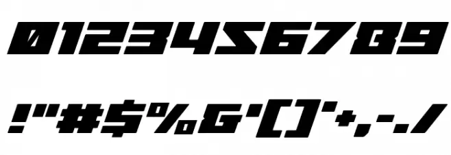 Turbo Charge Super-Italic Font OTHER CHARS