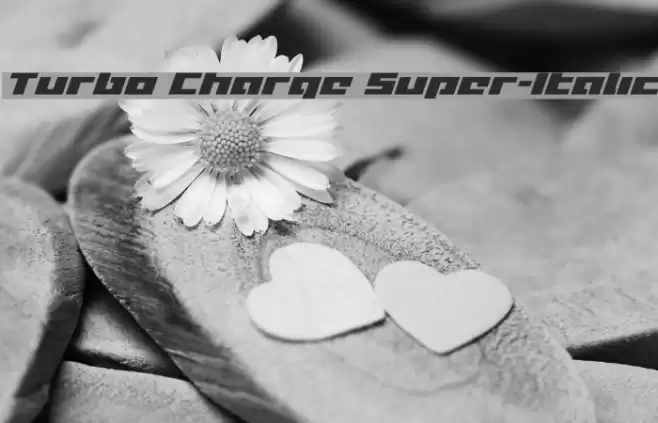 Turbo Charge Super-Italic Font examples