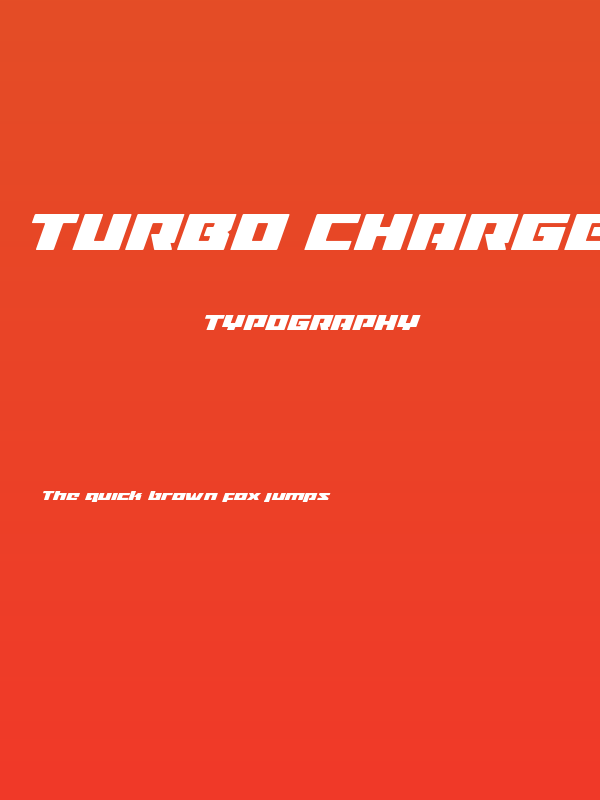 Turbo Charge Super-Italic Poster