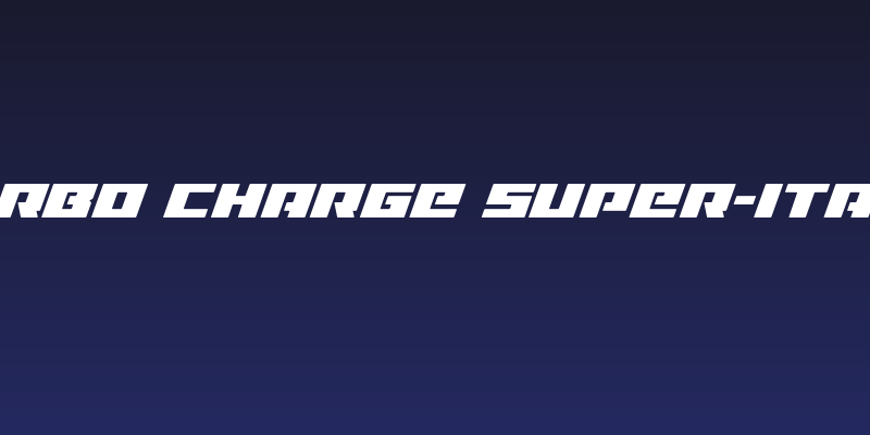 Turbo Charge Super-Italic Social Header