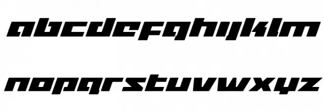 Turbo Charge Super-Italic Schriftart Kleinbuchstaben