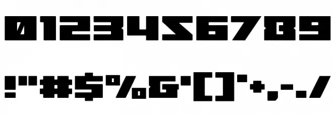 Turbo Charge Font OTHER CHARS