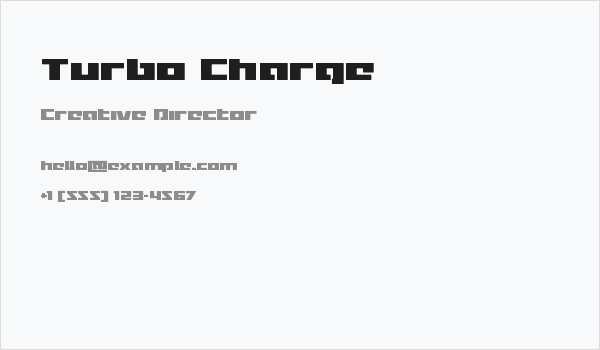 Turbo Charge Business Card