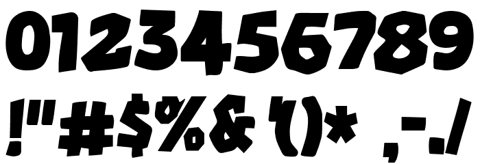 Turbo Jungle Font Alte caractere