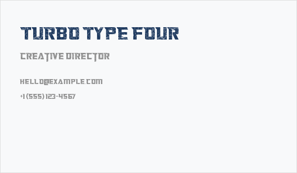 Turbo Type Four Business Card