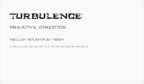 Turbulence Business Card