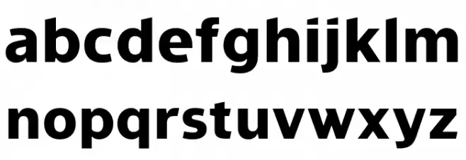 Turis ExtraBold Schriftart Kleinbuchstaben
