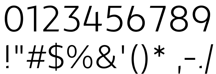 Turis Light Font OTHER CHARS