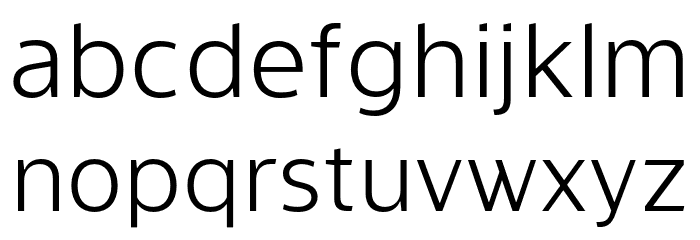 Turis Light Font LOWERCASE