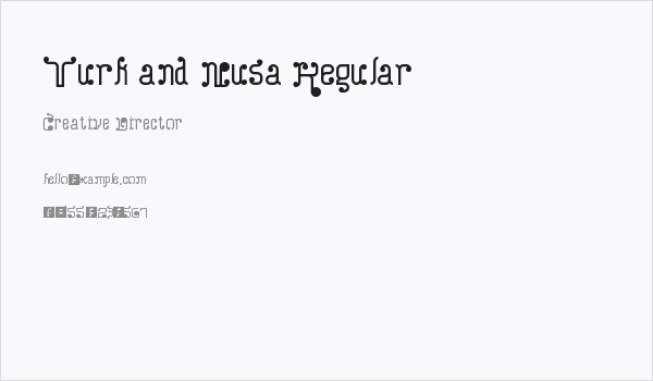 Turk and Nusa Regular Business Card