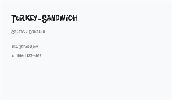 Turkey-Sandwich Business Card