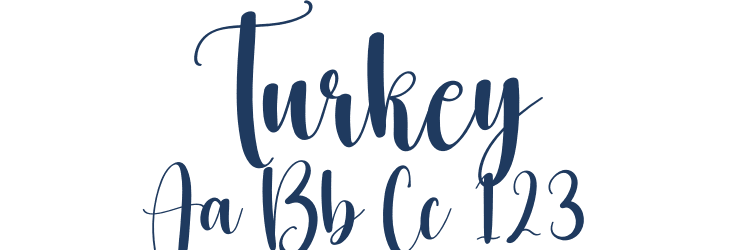 Turkey Font Preview