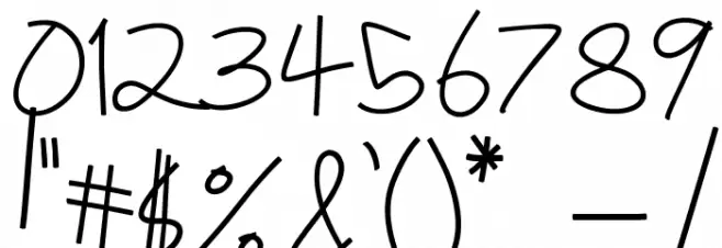 Turkeyface Font OTHER CHARS