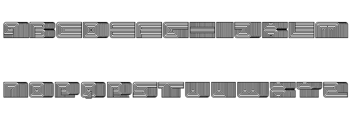 Turkish Hollow Regular Font OTHER CHARS